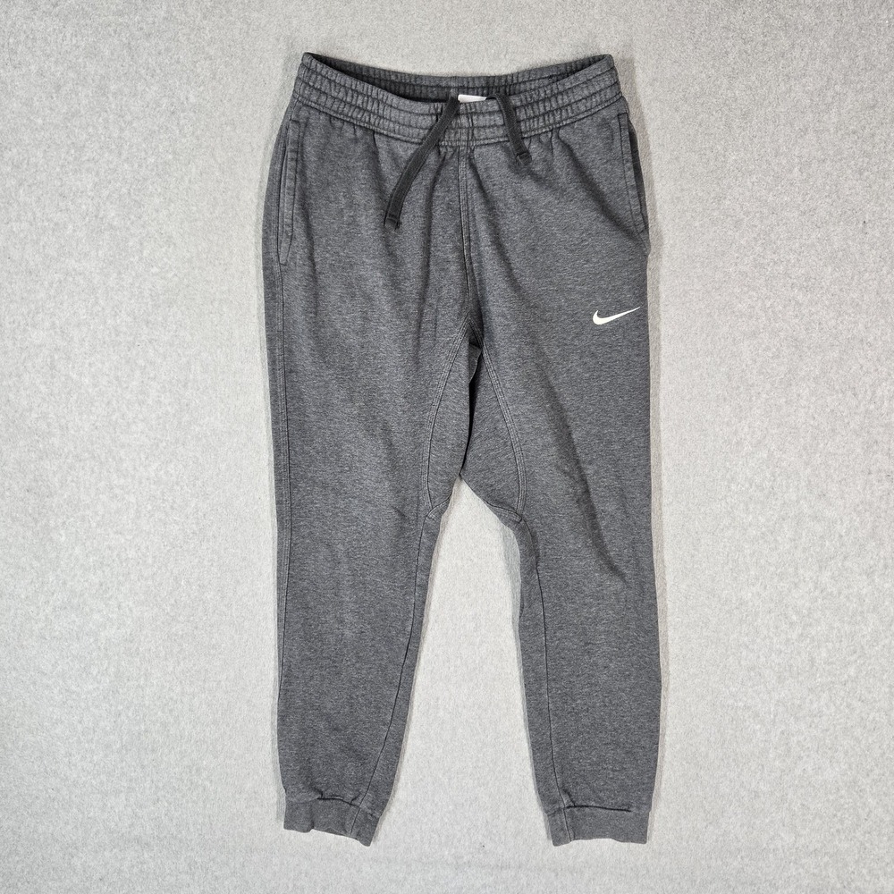 Nike Men Pants S Gray Sweatpants Fleece 826431-071 Jogger Logo 26" Inseam